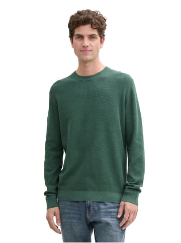 Tom Tailor Pullover STRUCTURED CREWNECK in Grün