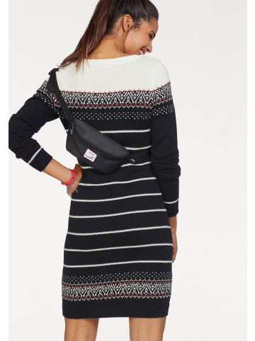 Kangaroos Strickkleid in schwarz gemustert