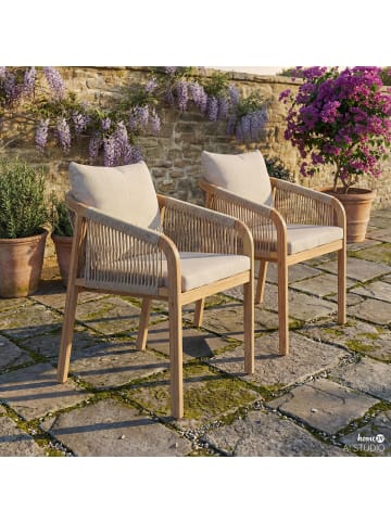 home24 Gartenstuhl Evoa 2er-Set in Beige