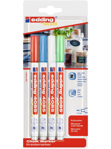 edding Kreidemarker edding 4085 4er-Blister sortiert basic