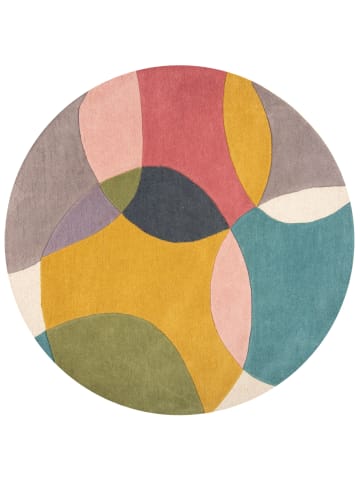 KADIMA DESIGN Eleganter Wohnzimmer-Teppich aus 100% Wolle in Multi