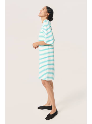 Soaked in Luxury Jerseykleid SLIngo Casual fit in White and Sea Jet Stripe