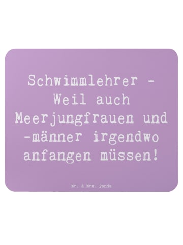 Mr. & Mrs. Panda Mouse Pad Spruch Schwimmlehrer Anfang mit Spruch in Lavendeltraum