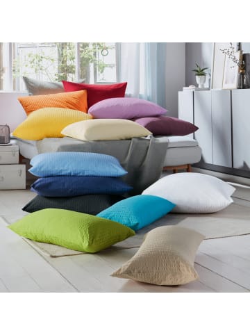 Erwin Müller Seersucker Kissenbezug Rosenheim in dunkelblau