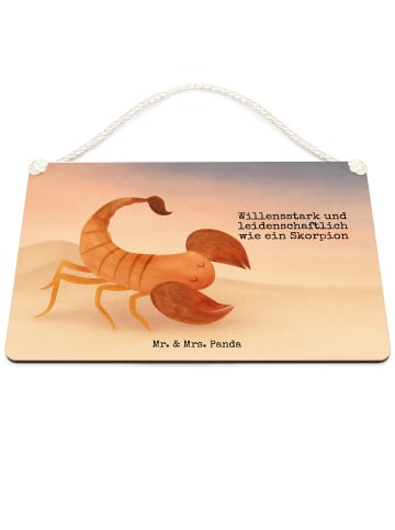 Mr. & Mrs. Panda Schild Sternzeichen Skorpion Design mit Spruch in Weiß