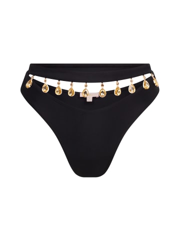 Moda Minx Bikinihose Hera Droplet Cut Out High Waist in Black