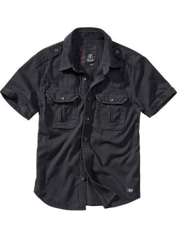 Hemd "Vintage Shirt Short Sleeve" in Schwarz