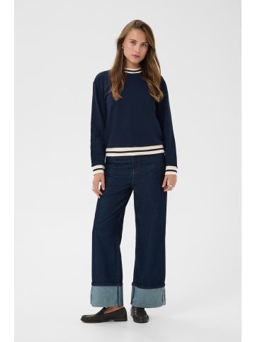 SAINT TROPEZ Sweatshirt AaseSZ Gerade Passform in Night Sky
