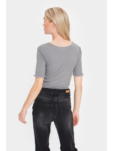 SAINT TROPEZ T-shirt MayaSZ Classic fit in Mist Grey Melange