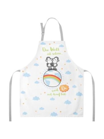 Sheepworld Nonbook - Schürze "Die Welt ist schön weil Du mit drauf bist&qu