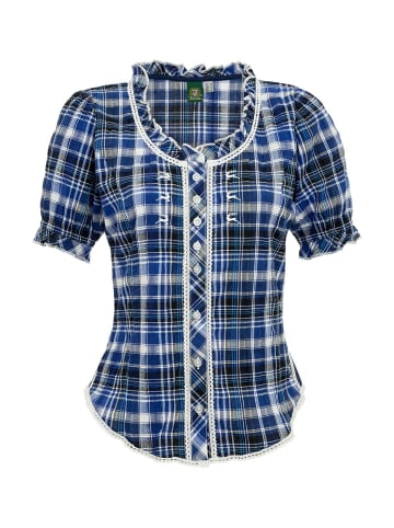 OS-Trachten Bluse 451001-3969 in kornblau