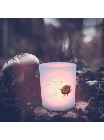 Mr. & Mrs. Panda Kerzenhalter Glas Milch Keks ohne Spruch in Transparent
