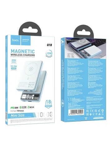 HOCO Powerbank 10.000 mAh 22,5 W mit MagSafe in Blau