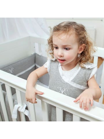 nordic coast company Babyschlafsack Ganzjahresschlafsack Premium Grau Spitze