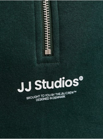 JACK & JONES Junior Sweatshirt mit halbem Reißverschluss in Scarab