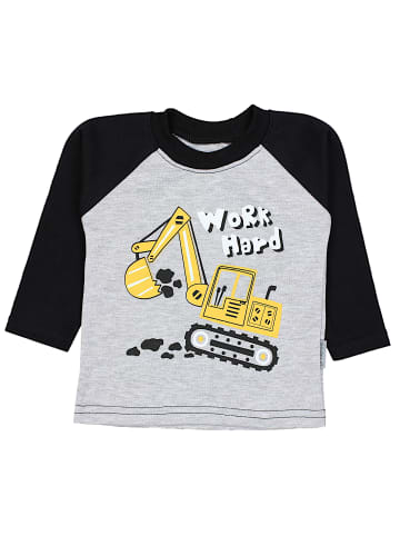 TupTam Baby Jungen Langarmshirt 5er Set in grau/grün