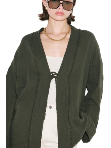 MANUKA Blouse in Dunkelgrün