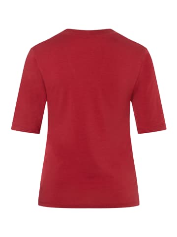 More & More klassisches T-Shirt, gedoppeltes Vorderteil in red