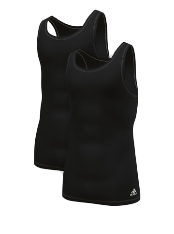 adidas Tanktop 2er Pack in schwarz
