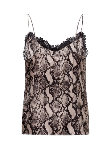 NÜMPH Blusentop Nuvictoria in beige schwarz