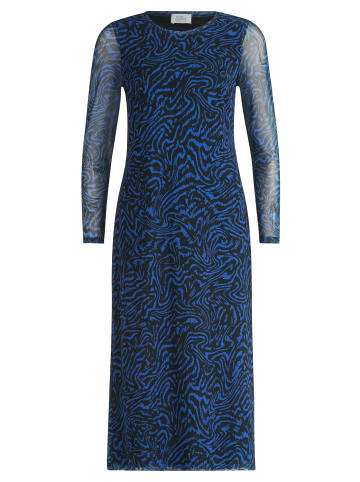Vera Mont Basic-Kleid mit Animalprint in Blau/Schwarz