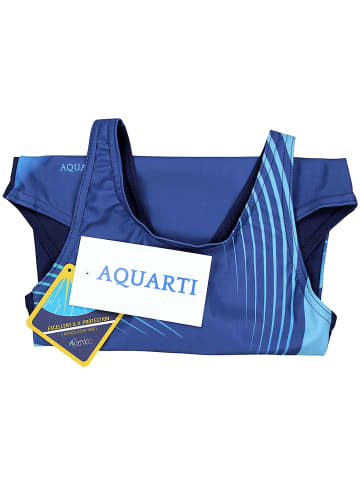 Aquarti Mädchen Badeanzug Chlorresistent Muscleback Wassersport in blau/türkis