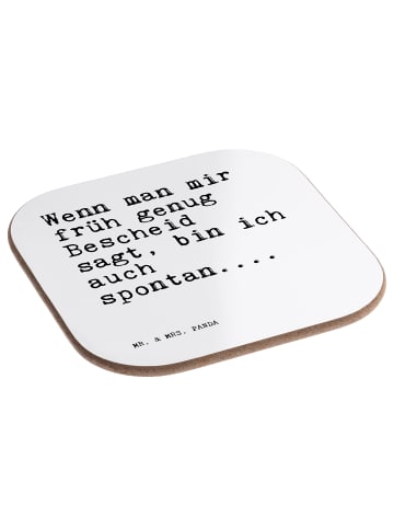 Mr. & Mrs. Panda Untersetzer Wenn man mir früh... mit Spruch in Weiß