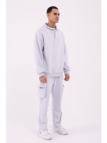 Megaman Jogginganzug Set Jogger Pullover Oversize Fit in Grau