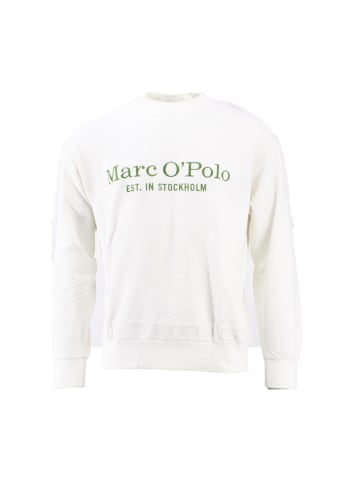 Marc O'Polo Sweatshirt Marc O Polo Crewneck, embroidered artwork in White cott