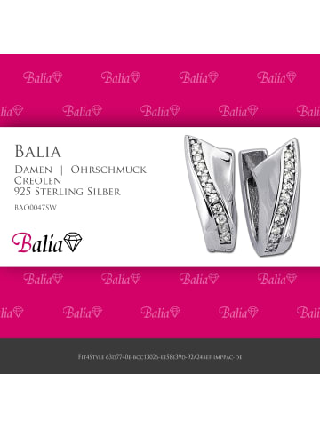 BALIA Silber 925 Damen Creolen Swing Ohrring ca. 0,9cm