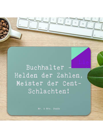 Mr. & Mrs. Panda Maus-Pad Spruch Buchhalter Helden mit Spruch in Meeresbrise