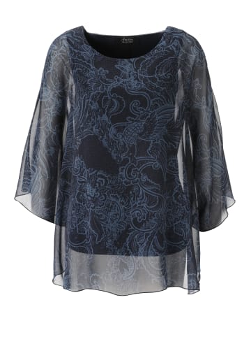 Aniston SELECTED Chiffonbluse in marine-hellblau-schwarz