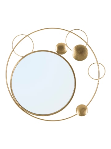 Mauro Ferretti Wandspiegel mit goldenen Metallkreisen, 90 x 3 x 83 cm