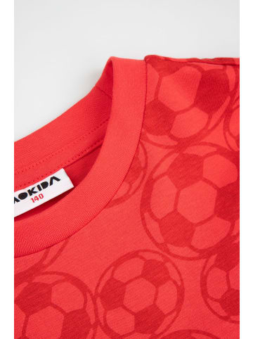 MOKIDA Baumwoll-T-Shirt mit kurzen Ärmeln in rot