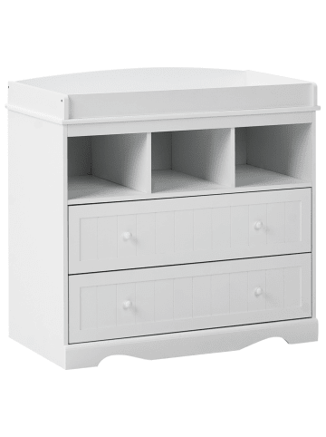 Beliani Wickeltisch VIRDEN in Weiß - (W) 90 x (H) 86 x (L) 50 cm