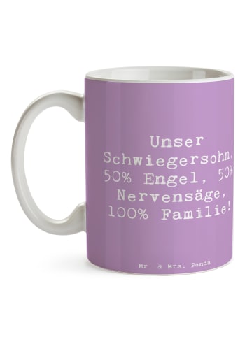 Mr. & Mrs. Panda Kaffeetasse Spruch Schwiegersohn Engel Nervensä... in Lavendeltraum