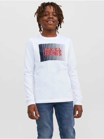 JACK & JONES Junior Langarm-T-Shirt in White