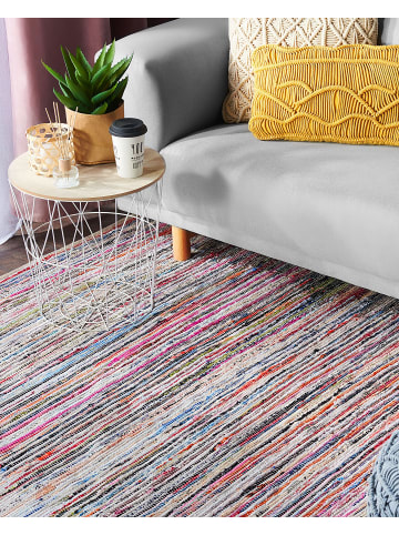 Beliani Kurzflor MERSIN in Bunt/Weiß/Blau - (W) 160 x (H) 1 x (L) 230 cm