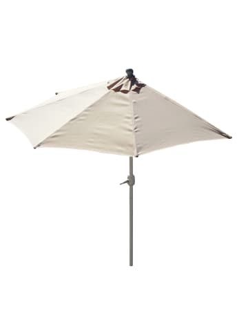 MCW Sonnenschirm halbrund Lorca, 270cm creme ohne Ständer