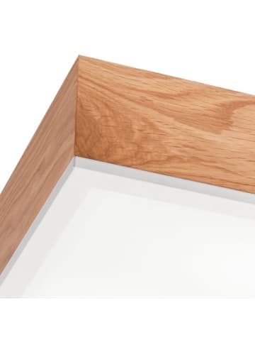 Licht-Erlebnisse Deckenlampe (B)31 x (L)31 x (H)9 cm in Eiche Weiß