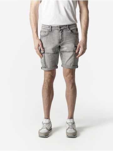 KOROSHI Herren denim shorts schnitte in Schwarzer denim