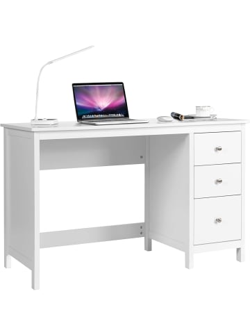 COSTWAY Schreibtisch 120cm in Weiß