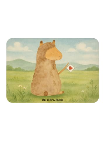 Mr. & Mrs. Panda Whiteboardmagnet Alpaka Fahne Design ohne Spruch in Weiß