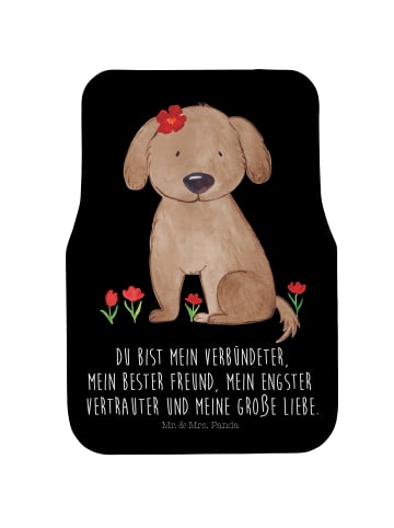 Mr. & Mrs. Panda Fußmatte Auto Hund Dame mit Spruch in Schwarz