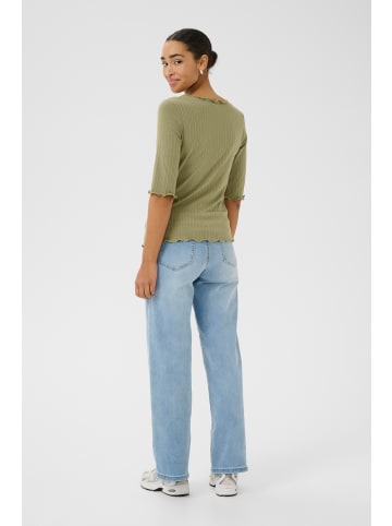 Kaffe T-shirt KAsamantha Tight fit in Deep Lichen Green CC