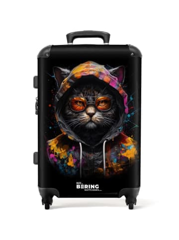 NoBoringSuitCases Suitcase, Handgepäck, Koffer, Trolley, Reisekoffer Modisches Katzendesign