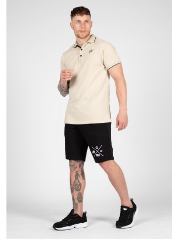 Gorilla Wear Polo - Delano - Beige/Schwarz