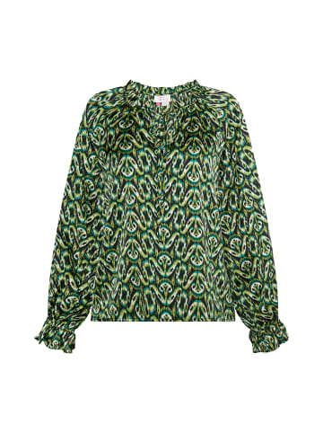 IZIA Damen Bluse in Grün Mehrfarbig