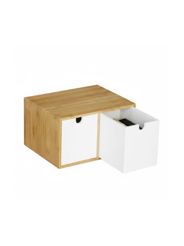 relaxdays Schreibtisch Organizer in Weiß
