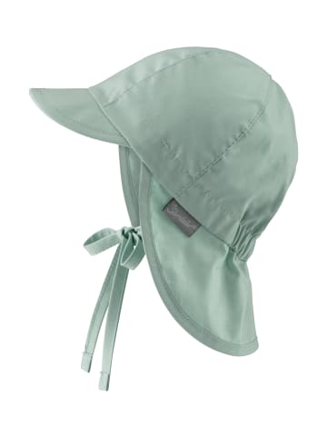 Sterntaler Schirmmütze mit Nackenschutz uni in hellgrün